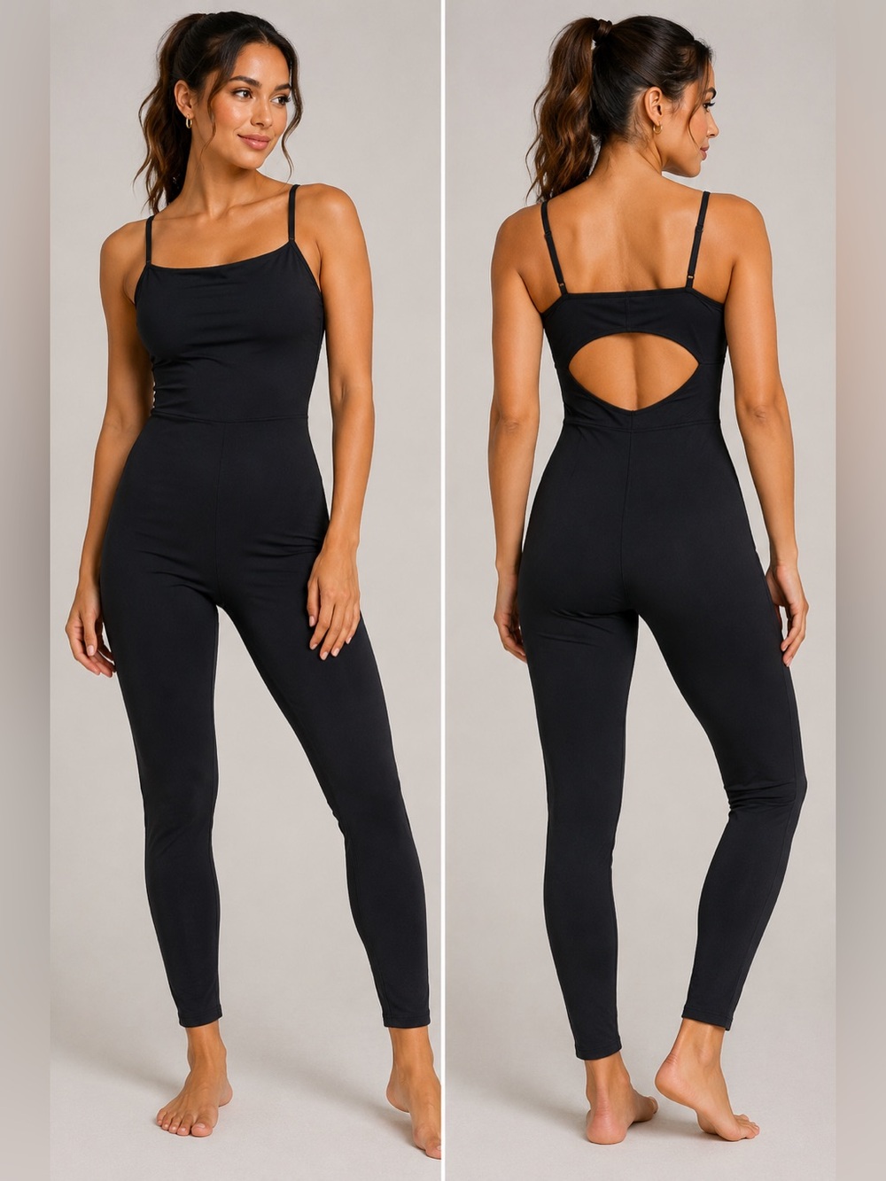 All In Motion Active Bodysuit Jumpsuit Black Everyday Soft Stretch XS NWT